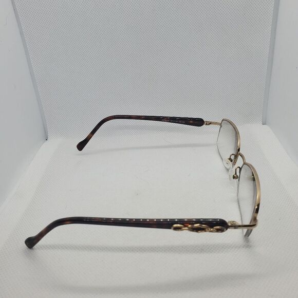 Charriol Gold & Brown Tortoiseshell Prescription Glasses Frames - Picture 3 of 10